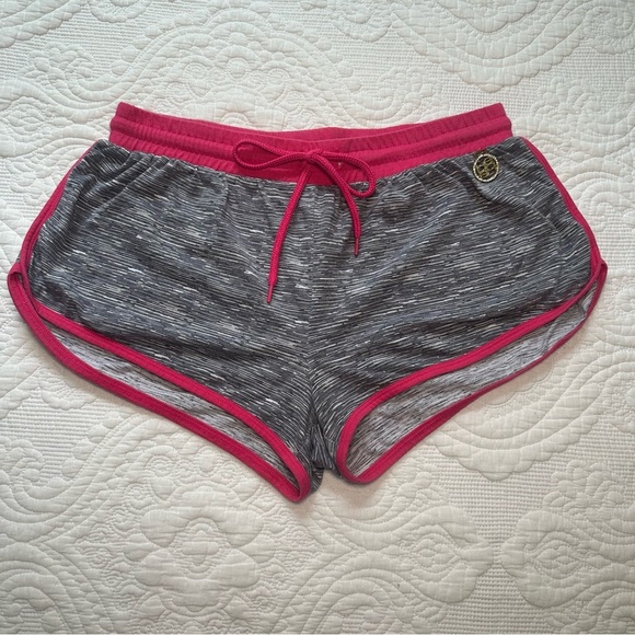 Bebe Mini Sweatshorts. Large. Gray and Pink. - Picture 1 of 7